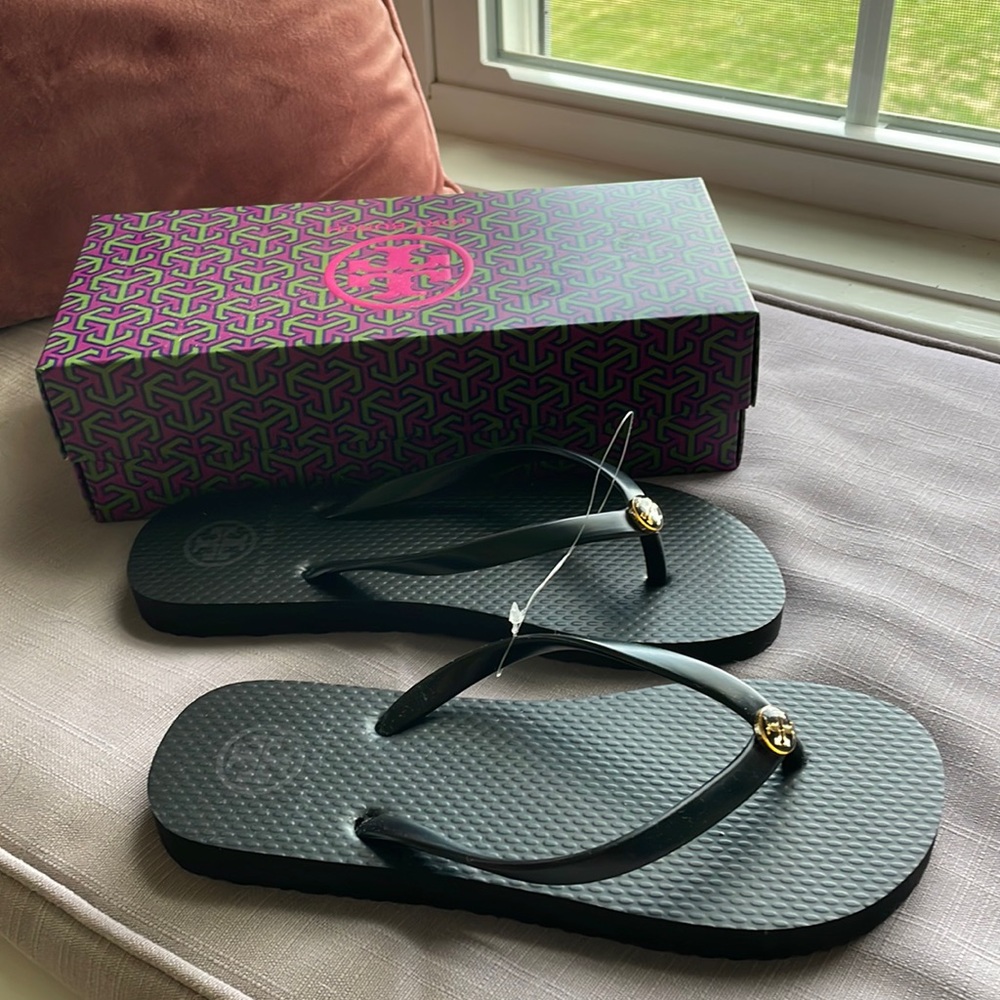 Tory Burch black flip-flops